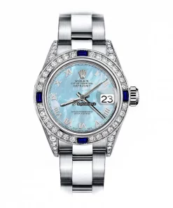 Lovely Replica Rolex Oyster Perpetual Lady Date 69160 Automatic Movement 26mm Steel Case Womens Watch