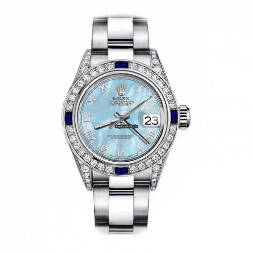 Lovely Replica Rolex Oyster Perpetual Lady Date 69160 Automatic Movement 26mm Steel Case Womens Watch
