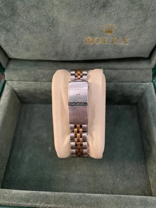 Trustworthy Imitation Rolex Oyster Perpetual 67193 Caliber 2130 Automatic Movement 26mm Gold/steel Case Womens Watch - Image 8