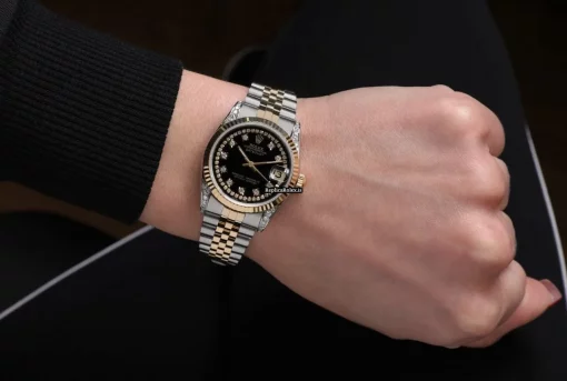Amazing Replica Rolex Lady-datejust 68274 Automatic Movement 31mm Gold/steel Case Womens Watch - Image 4