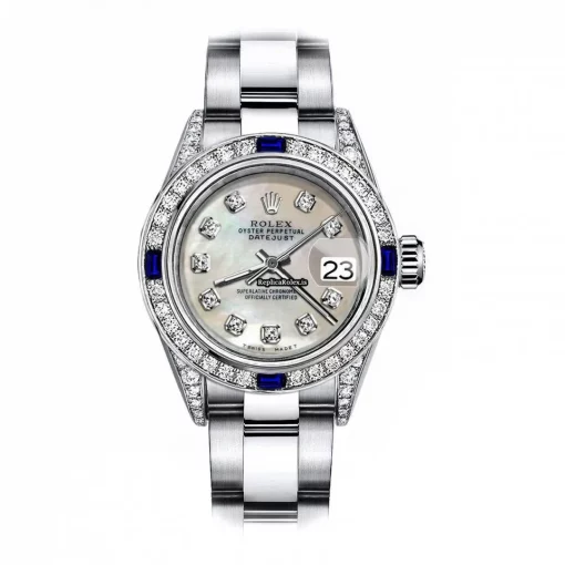 Ideal Replica Rolex Oyster Perpetual Lady Date 69160 Automatic Movement 26mm Steel Case Womens Watch