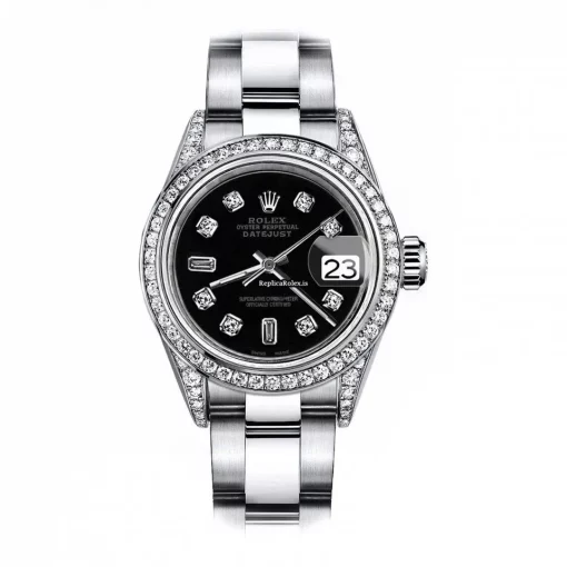 Offering Fake Rolex Oyster Perpetual Lady Date 69160 Automatic Movement 26mm Steel Case Womens Watch