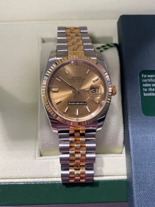 Lovely Replica Rolex Datejust 116233g Automatic Movement 36mm Yellow Gold Case Mens/unisex Watch