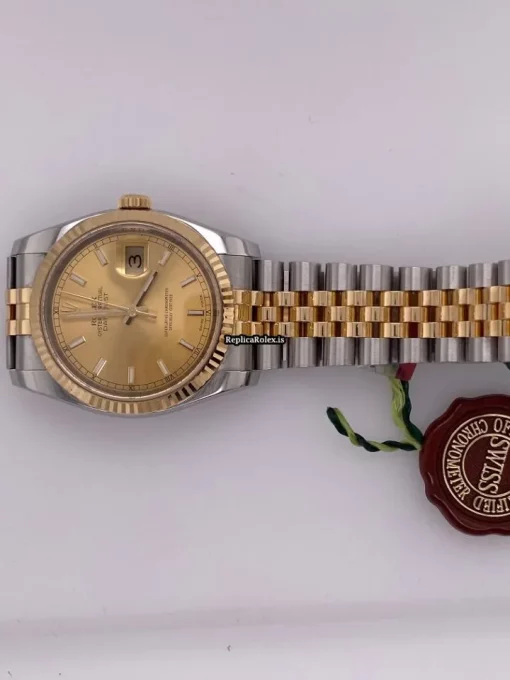 Lovely Replica Rolex Datejust 116233g Automatic Movement 36mm Yellow Gold Case Mens/unisex Watch - Image 8