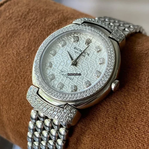 Attractive Replica Rolex Cellini 6673 26mm White Gold Case Watch