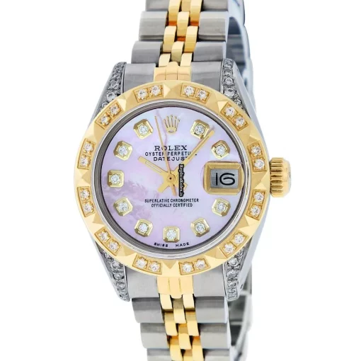 Attractive Replica Rolex Datejust Automatic Automatic Movement 26mm Gold/steel Case Womens Watch - Image 2