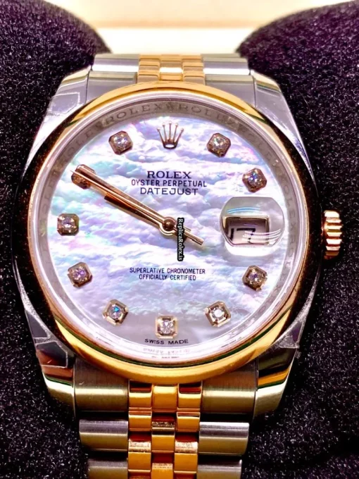 Luxury Replica Rolex Datejust 116201 Caliber 3135 Automatic Movement 36mm Gold/steel Case Mens/unisex Watch