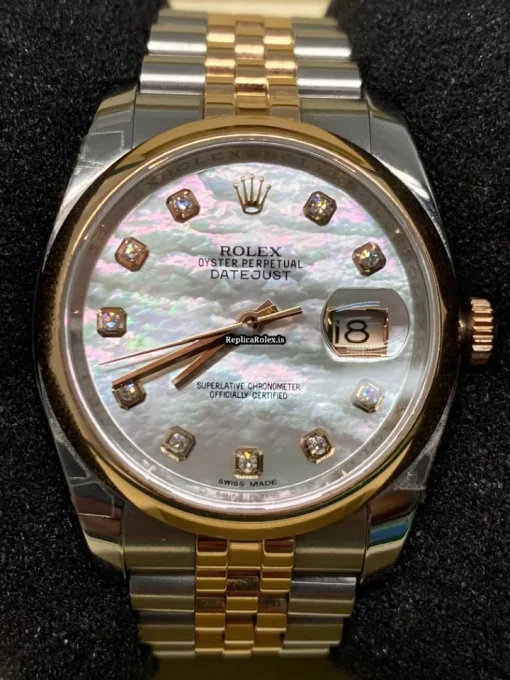 Luxury Replica Rolex Datejust 116201 Caliber 3135 Automatic Movement 36mm Gold/steel Case Mens/unisex Watch - Image 11