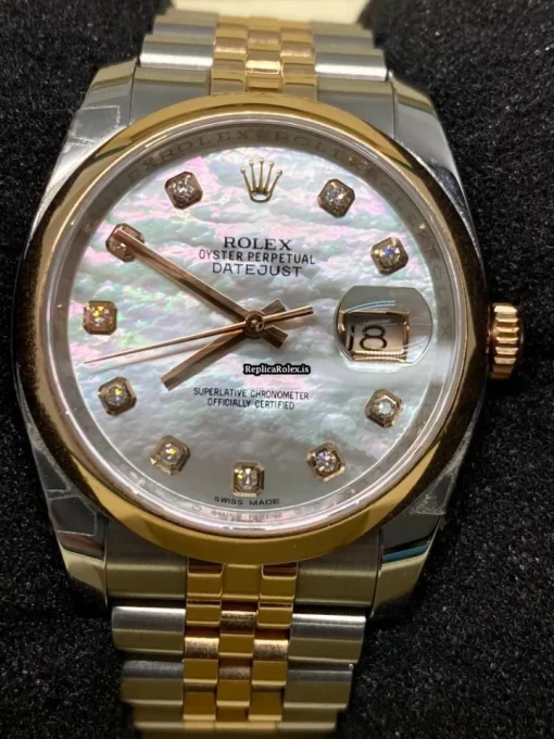 Luxury Replica Rolex Datejust 116201 Caliber 3135 Automatic Movement 36mm Gold/steel Case Mens/unisex Watch - Image 12