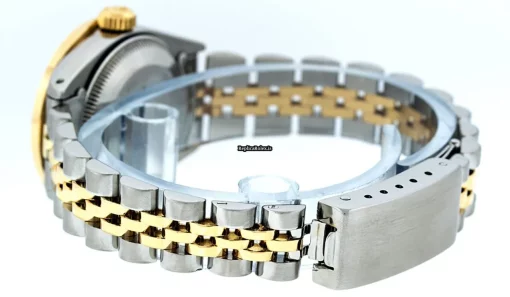 Excellent Knockoff Rolex Datejust Automatic Automatic Movement 26mm Gold/steel Case Womens Watch - Image 7