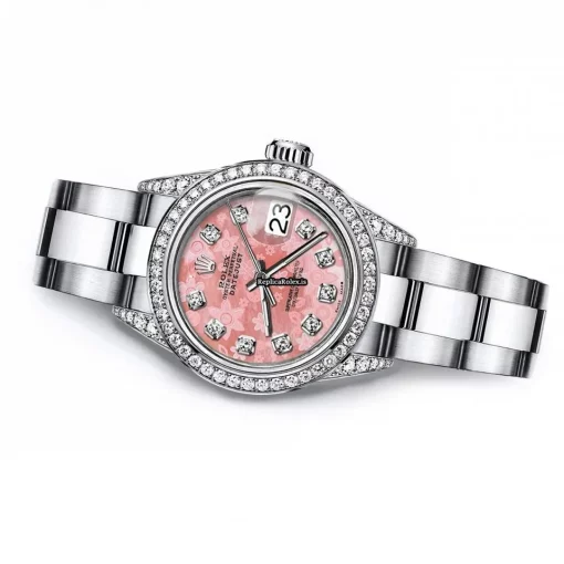 Reliable Replica Rolex Oyster Perpetual Lady Date 69160 Automatic Movement 26mm Steel Case Womens Watch - Image 3