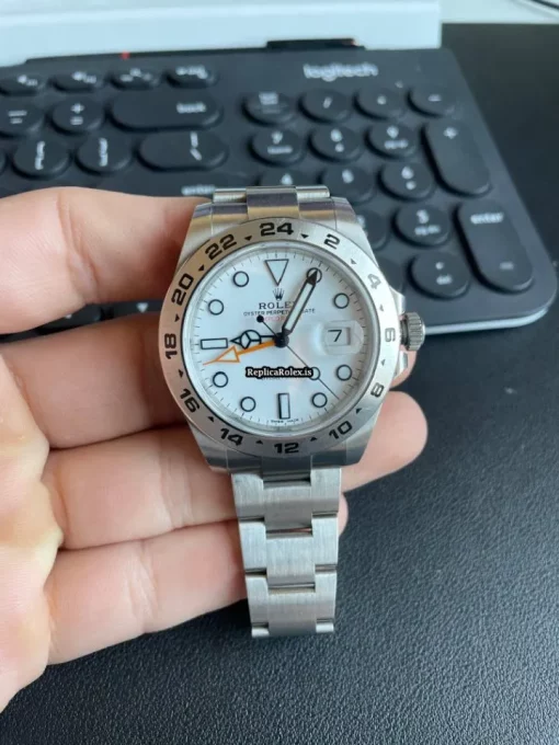 Trustworthy Replica Rolex Explorer II 216570 Caliber 3187 Automatic Movement 42mm Steel Case Mens/unisex Watch - Image 8