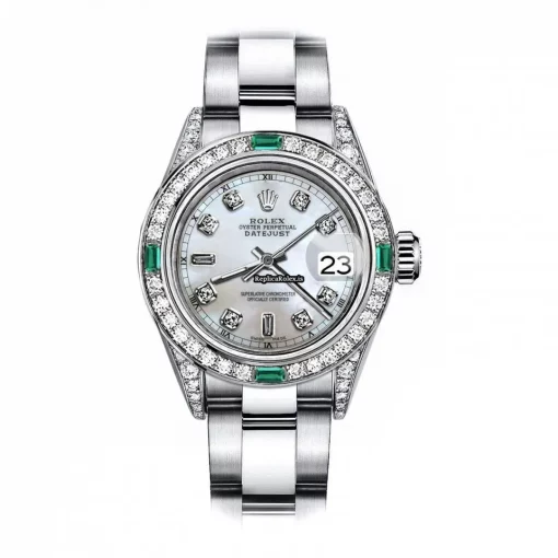 Nice Copies Rolex Oyster Perpetual Lady Date 69160 Automatic Movement 26mm Steel Case Womens Watch