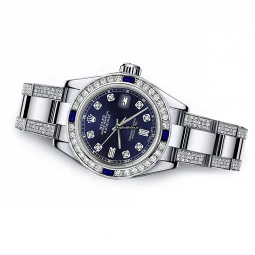 Quality Replica Rolex Oyster Perpetual Lady Date 69160 Automatic Movement 26mm Steel Case Womens Watch - Image 2