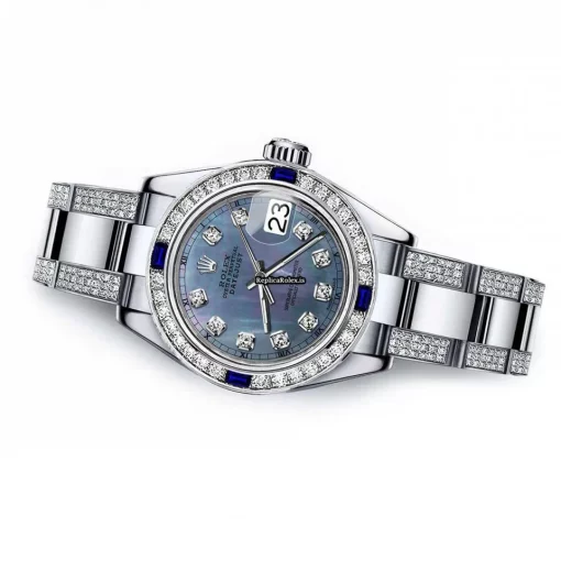 Incredible Replica Rolex Oyster Perpetual Lady Date 69160 Automatic Movement 26mm Steel Case Womens Watch - Image 2