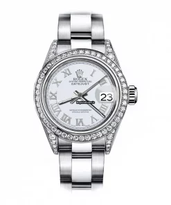 Lovely Replica Rolex Oyster Perpetual Lady Date 69160 Automatic Movement 26mm Steel Case Womens Watch