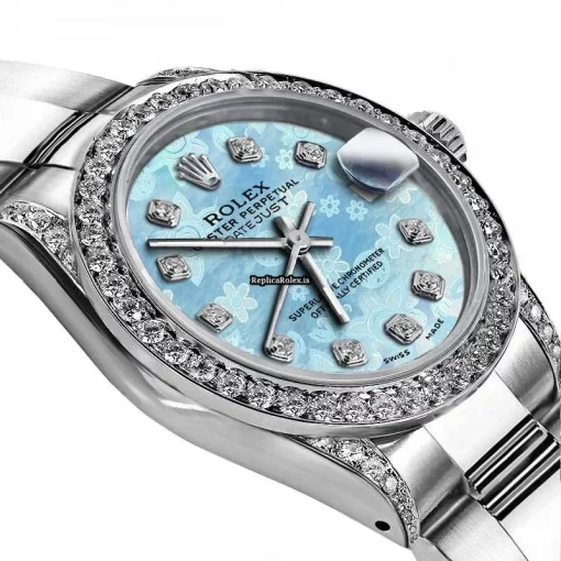 Fabulous Replica Rolex Oyster Perpetual Lady Date 69160 Automatic Movement 26mm Steel Case Womens Watch - Image 2