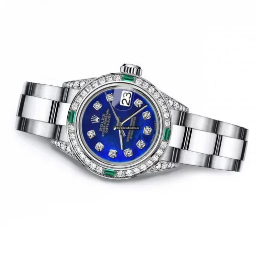 High Quality Replica Rolex Oyster Perpetual Lady Date 69160 Automatic Movement 26mm Steel Case Womens Watch - Image 2