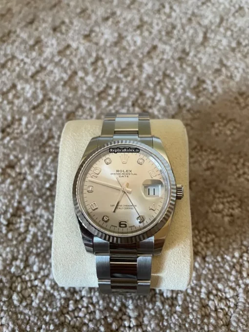 Wholesale Replica Rolex Oyster Perpetual Date 115234-0012 Automatic Movement Steel Case Womens Watch - Image 2