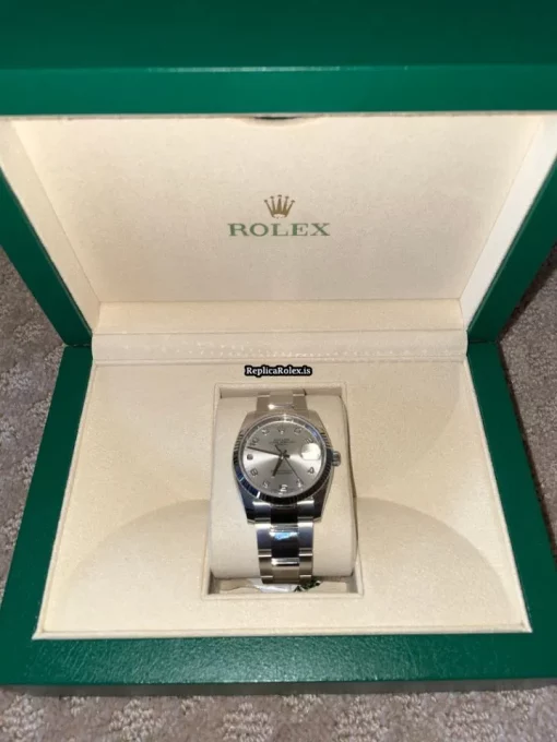 Wholesale Replica Rolex Oyster Perpetual Date 115234-0012 Automatic Movement Steel Case Womens Watch - Image 5