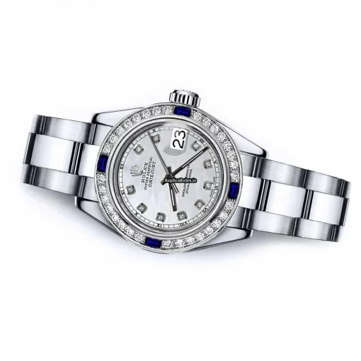 Recommend Knockoff Rolex Oyster Perpetual Lady Date 69160 Automatic Movement 26mm Steel Case Womens Watch - Image 2