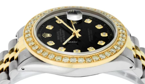 Defect Copy Rolex Datejust 16013 Caliber 3035 Automatic Movement 36mm Gold/steel Case Mens/unisex Watch - Image 11
