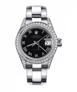 Top Replica Rolex Oyster Perpetual Lady Date 69160 Automatic Movement 26mm Steel Case Womens Watch