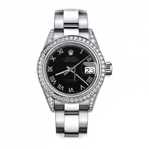 Top Replica Rolex Oyster Perpetual Lady Date 69160 Automatic Movement 26mm Steel Case Womens Watch