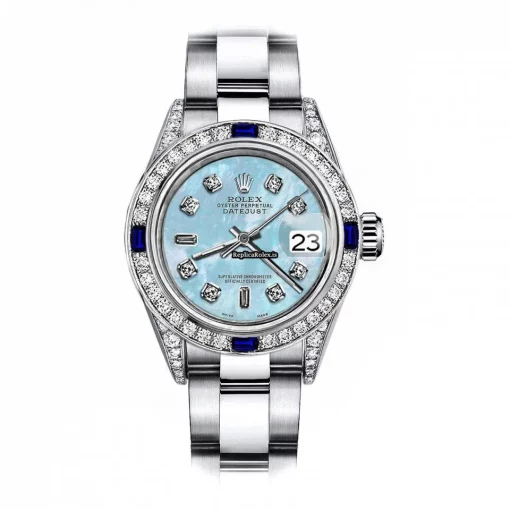 Great Replica Rolex Oyster Perpetual Lady Date 69160 Automatic Movement 26mm Steel Case Womens Watch