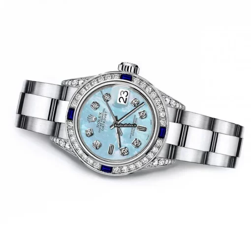 Great Replica Rolex Oyster Perpetual Lady Date 69160 Automatic Movement 26mm Steel Case Womens Watch - Image 2