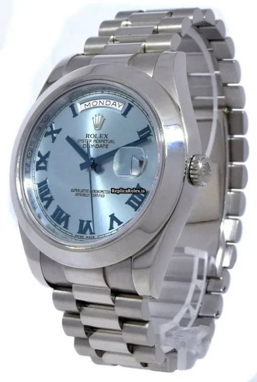 Trustworthy Fake Rolex Day-date II 218206 Automatic Movement 41mm Platinum Case Mens/unisex Watch - Image 3