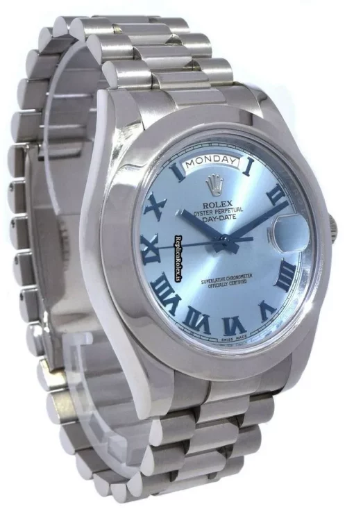 Trustworthy Fake Rolex Day-date II 218206 Automatic Movement 41mm Platinum Case Mens/unisex Watch - Image 4