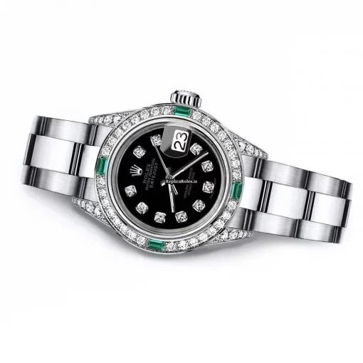 Wonderful Replica Rolex Oyster Perpetual Lady Date 69160 Automatic Movement 26mm Steel Case Womens Watch - Image 2