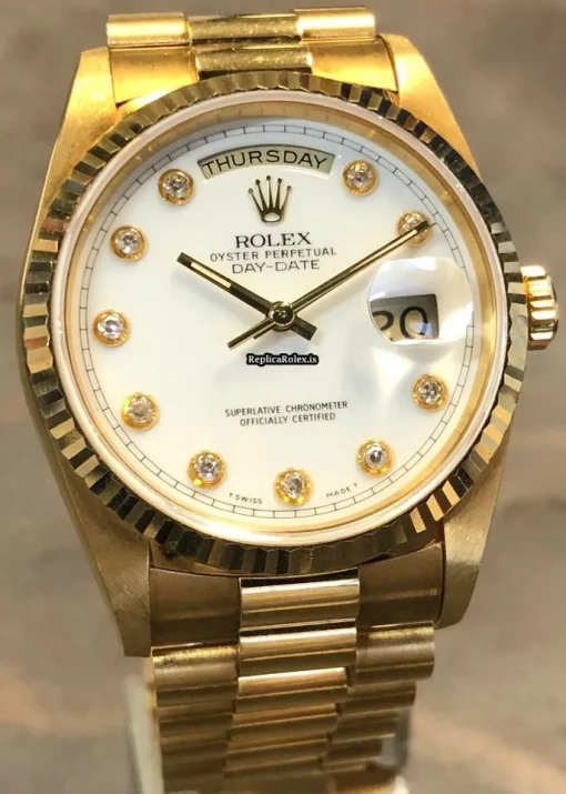 Best Fake Rolex Day-date 36 18238 Automatic Movement Watch - Image 4