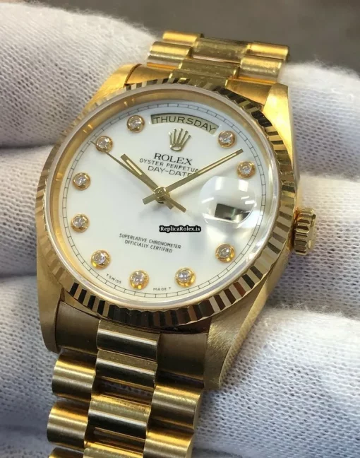 Best Fake Rolex Day-date 36 18238 Automatic Movement Watch - Image 6