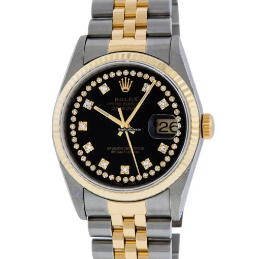 Neat Replica Rolex Datejust 16013 Caliber 3035 Automatic Movement 36mm Gold/steel Case Mens/unisex Watch - Image 2