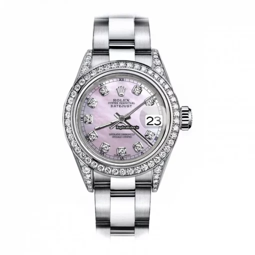 Discount Replica Rolex Oyster Perpetual Lady Date 69160 Automatic Movement 26mm Steel Case Womens Watch