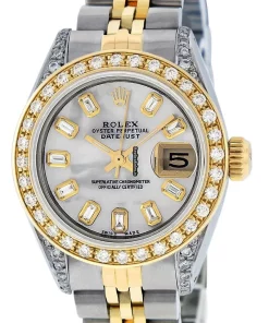 Cool Fake Rolex Datejust Automatic Automatic Movement 26mm Gold/steel Case Womens Watch