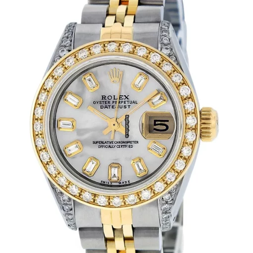 Cool Fake Rolex Datejust Automatic Automatic Movement 26mm Gold/steel Case Womens Watch