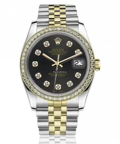 Luxury Fake Rolex Datejust 16013 Automatic Movement 36mm Gold/steel Case Mens/unisex Watch
