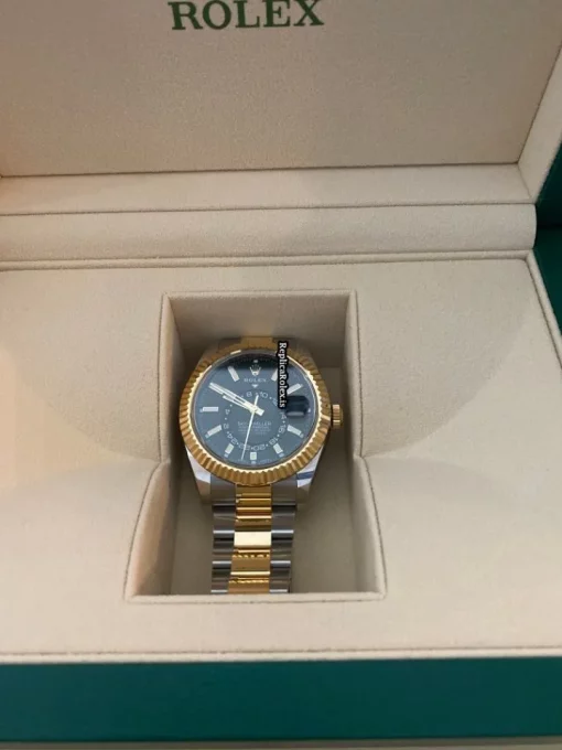 Distinctive Fake Rolex Sky-dweller 326933 Caliber 9001 Automatic Movement 42mm Gold/steel Case Mens/unisex Watch
