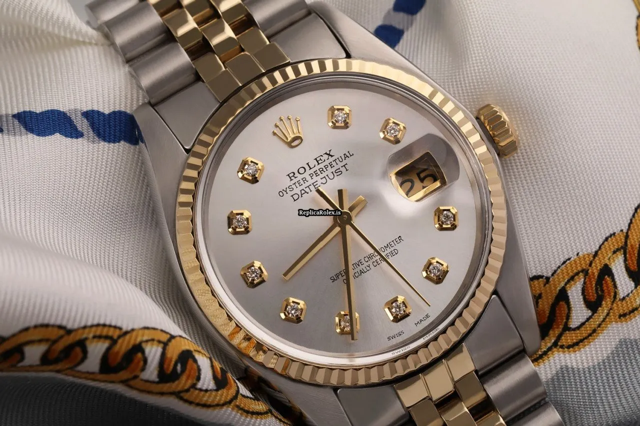 Perfect Fakes Rolex Datejust 16013 Automatic Movement 36mm Gold/steel Case Mens/unisex Watch