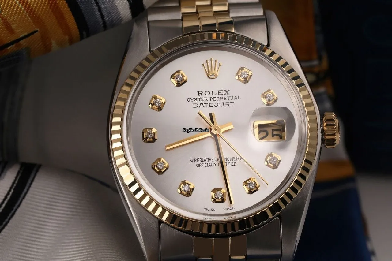 Perfect Fakes Rolex Datejust 16013 Automatic Movement 36mm Gold/steel Case Mens/unisex Watch - Image 4