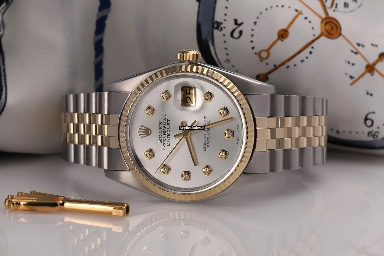 Perfect Fakes Rolex Datejust 16013 Automatic Movement 36mm Gold/steel Case Mens/unisex Watch - Image 5