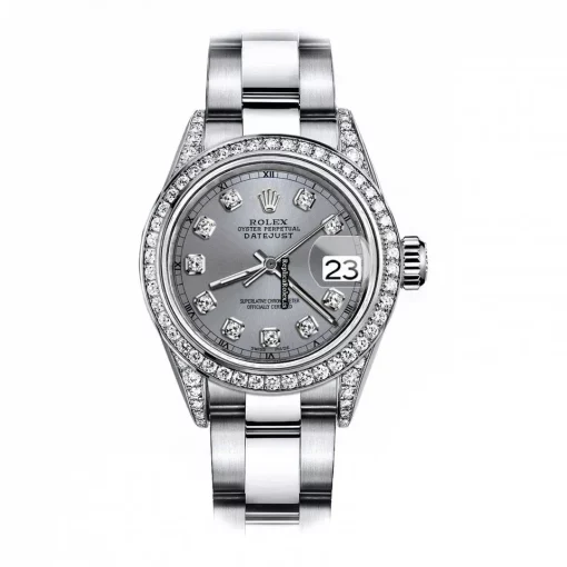 1:1 Copies Rolex Oyster Perpetual Lady Date 69160 Automatic Movement 26mm Steel Case Womens Watch