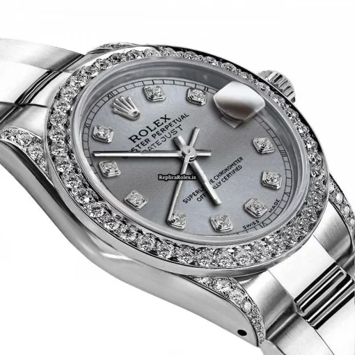 1:1 Copies Rolex Oyster Perpetual Lady Date 69160 Automatic Movement 26mm Steel Case Womens Watch - Image 2
