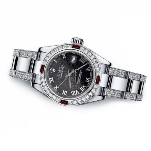 Best Clone Rolex Oyster Perpetual Lady Date 69160 Automatic Movement 26mm Steel Case Womens Watch - Image 2