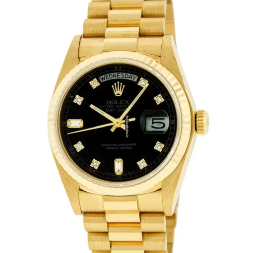 Excellent Replica Rolex Day-date 36 18038 Caliber 3055 Automatic Movement 36mm Yellow Gold Case Mens/unisex Watch - Image 2