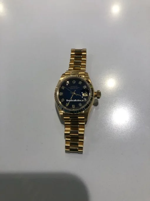 Durable Replicas Rolex Lady-datejust 69178 Caliber 2135 Automatic Movement 26mm Yellow Gold Case Womens Watch - Image 11