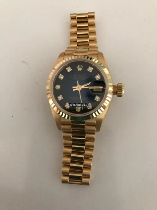Durable Replicas Rolex Lady-datejust 69178 Caliber 2135 Automatic Movement 26mm Yellow Gold Case Womens Watch - Image 12